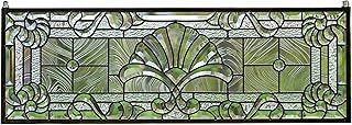 TMI ART PANEL 36 x 12 Stunning Handcrafted All Clear Stained Glass Bevel...