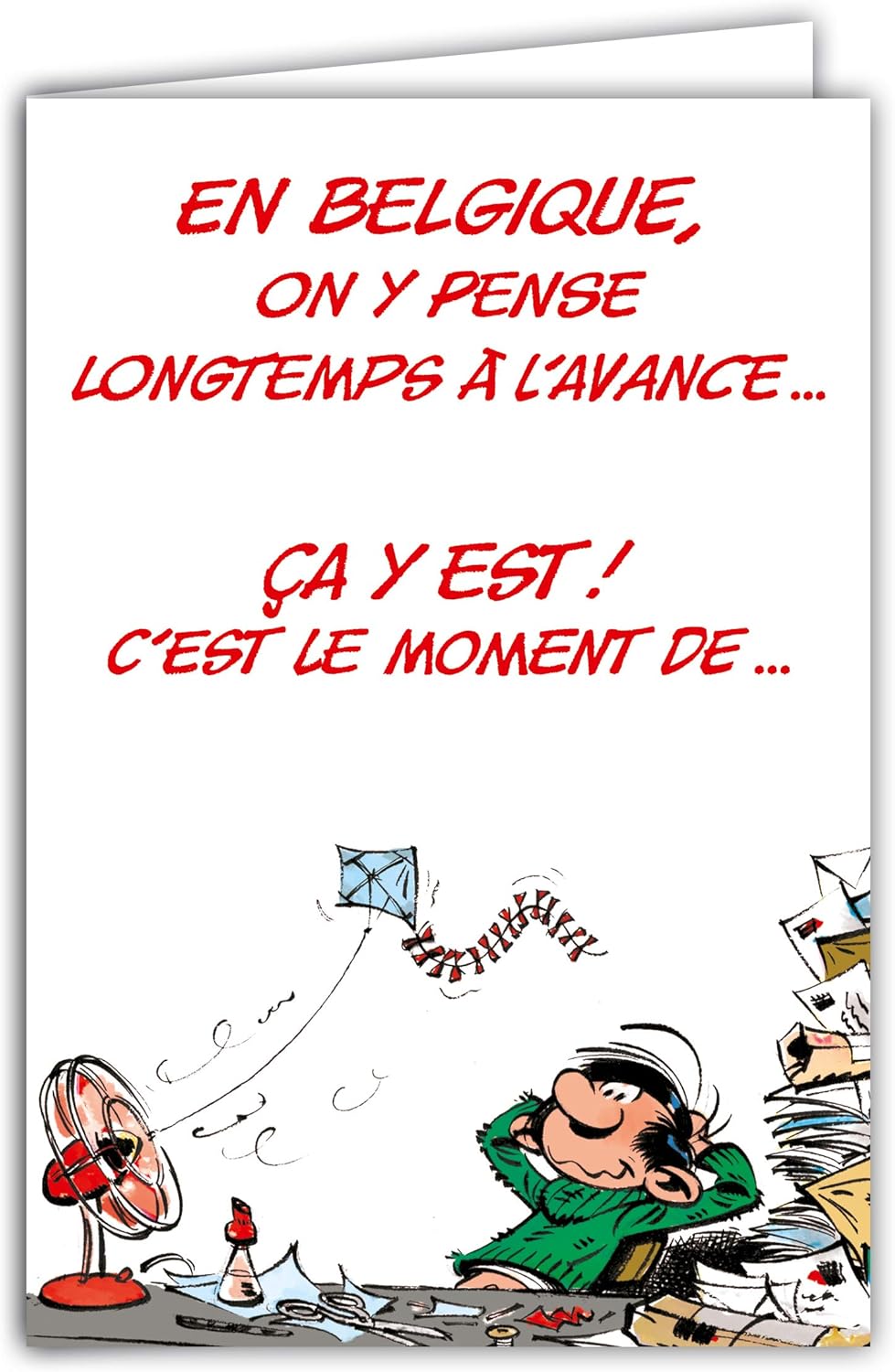 Amazon Com Gaston Lagaffe Belgium Birthday Card 1 Year More Office Products