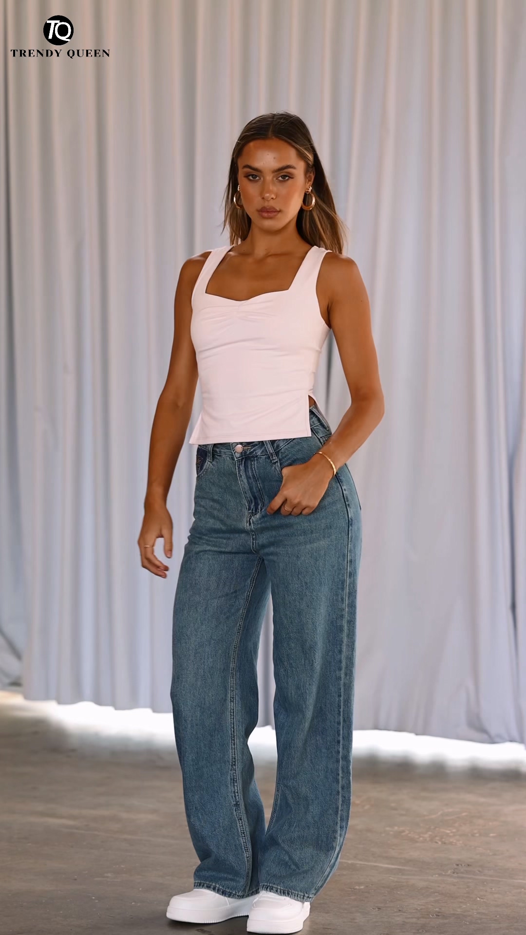 Trendy Queen Double Lined Crop Tank Top for Women Cute Summer