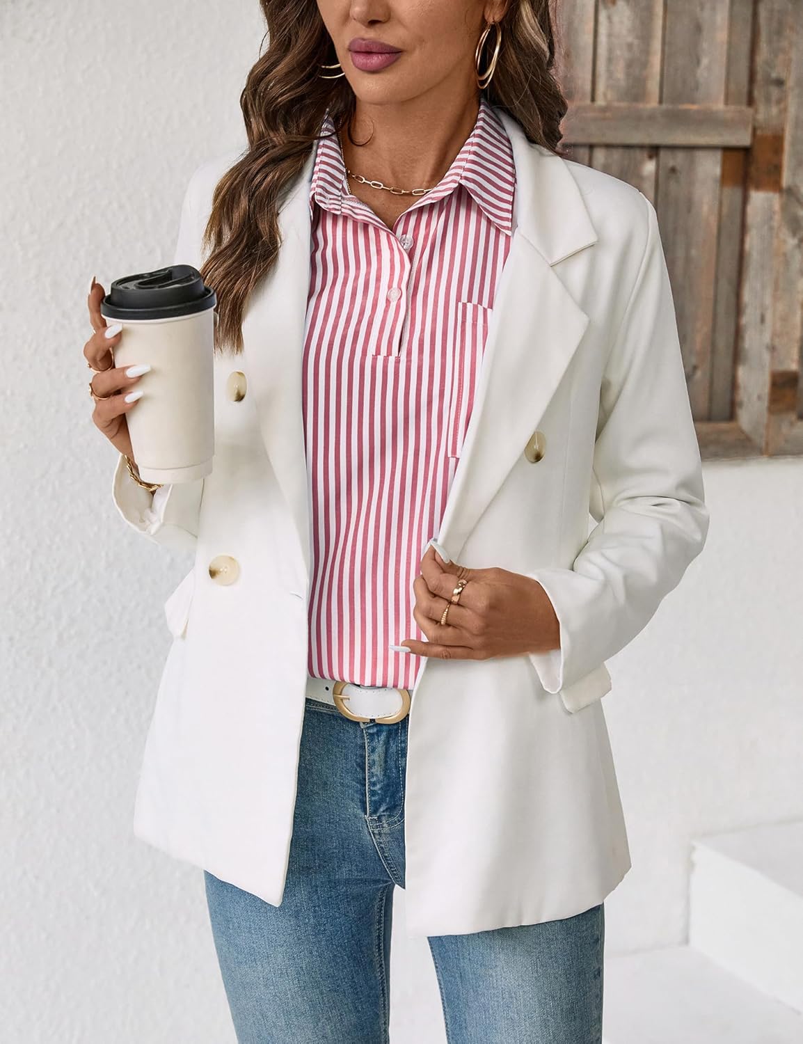 Kistore Women Blouses 3/4 Sleeve Business Shirts Smocked Cuffed Spring Dressy Casual Tops 2026 Fashion S-XXL - Image 3