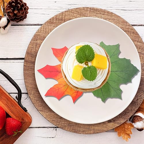 Miniatura 4 de 200 hojas de pergamino de otoño, hojas de pergamino de queso de Acción de Gracias, hojas decorativas de papel de queso para platos de mesa, tableros
