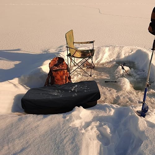 Miniatura 3 de Datanly 2 piezas de trineo de viaje cubierta de trineo de pesca en hielo cubierta 600D impermeable de almacenamiento de viaje para actividades al