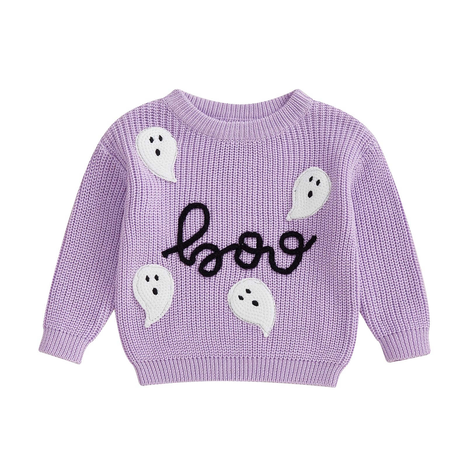 LSFYSZD Toddler Baby Girls Boys Halloween Pumpkin Sweaters Long Sleeve Crew Neck Winter Warm Knitwear Pullover Jumpers Top — view 102