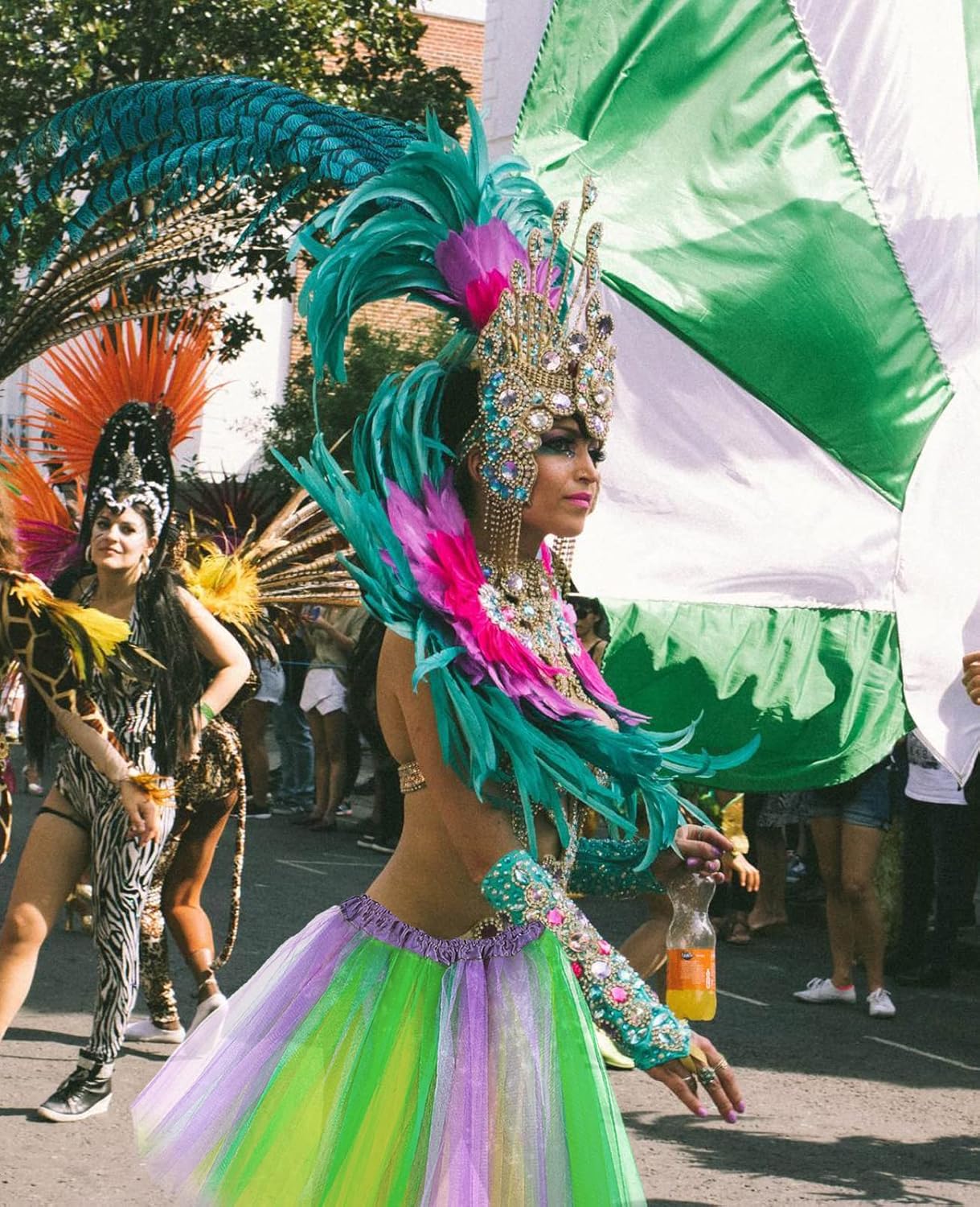 DAJOOEE Mardi Gras Tutu Adult 80s Costume for Women Teen Girls with Feather Headband Accessories - Image 4