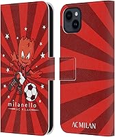 Vista 52 de Head Case Designs Funda de piel con licencia oficial de AC Milan Dream Big Children compatible con Apple iPhone 13 Mini