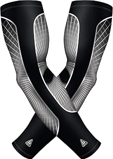 Premium Pro-Fit Compression Arm Sleeves for Men Women & Youth 44 Graphic Designs – Improve Circulation