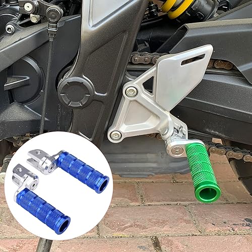 Clavija de pie delantera ajustable (compatible con SUZUKI GixxerGSX250RV-STROM250) (azul)