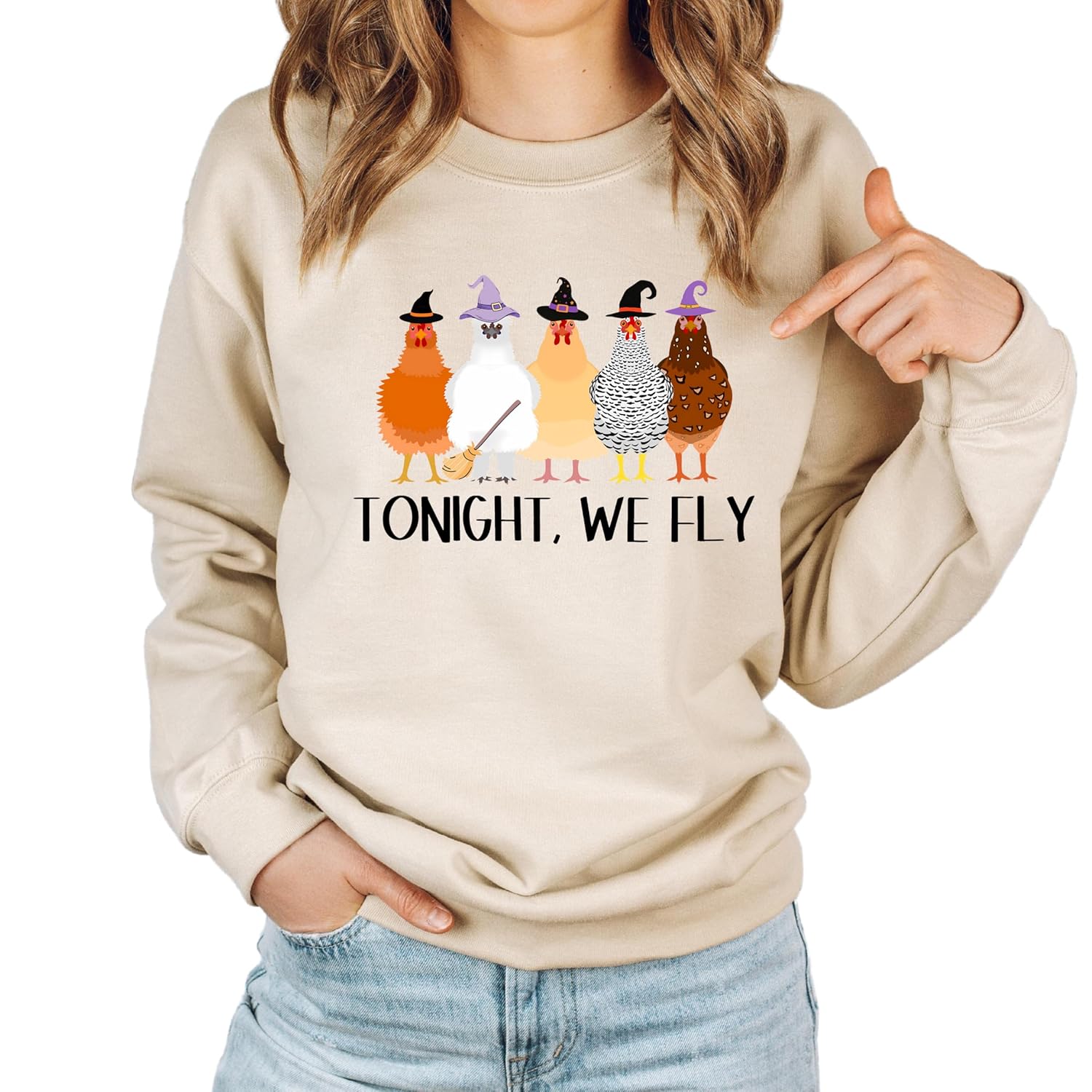 Tonight We Fly Sweatshirt, Funny Halloween Sweatshirt