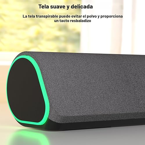 Miniatura 7 de SOULION R50 Altavoces de computadora Bluetooth, barra de sonido de PC de 3.5mm para monitor de escritorio, barra de sonido con alimentación USB con