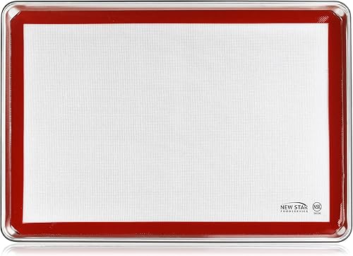 Miniatura 9 de New Star Foodservice 38439 Juego de bandeja de aluminio de calibre 18 de grado comercial, bandeja para bollos y alfombrillas de silicona para