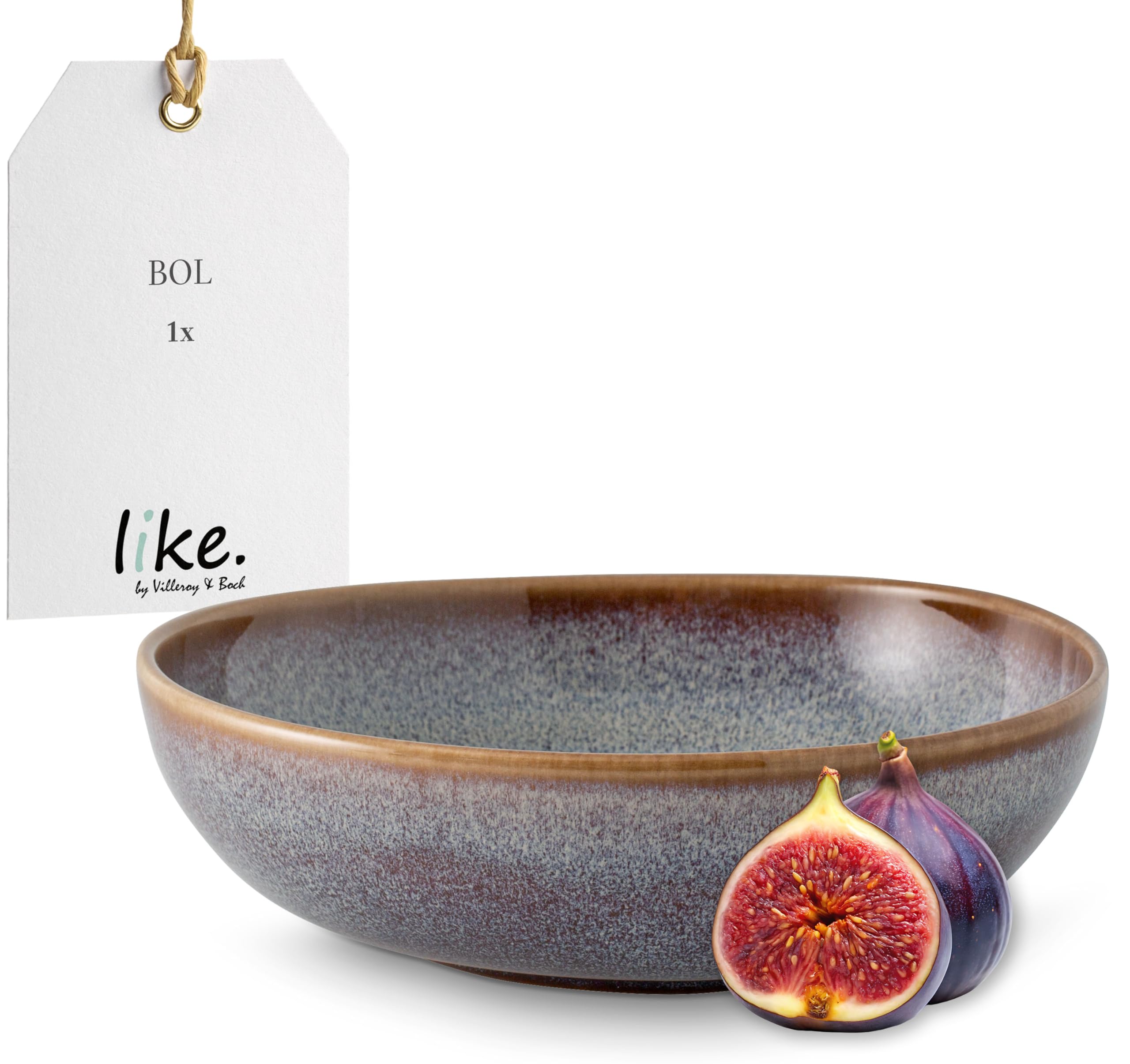 Like. by Villeroy and Boch – Lave Beige Bowl, 600 ml, Charming, Medium Bowl Made from Stoneware for Crunchy Salads, Dishwasher and Microwave-Safe
