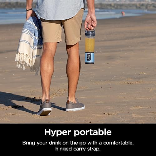 Miniatura 2 de Ninja Blast Batidora portátil, inalámbrica, recipiente de 18 onzas, licuadora personal para batidos y licuados, sin BPA, tapa a prueba de fugas y