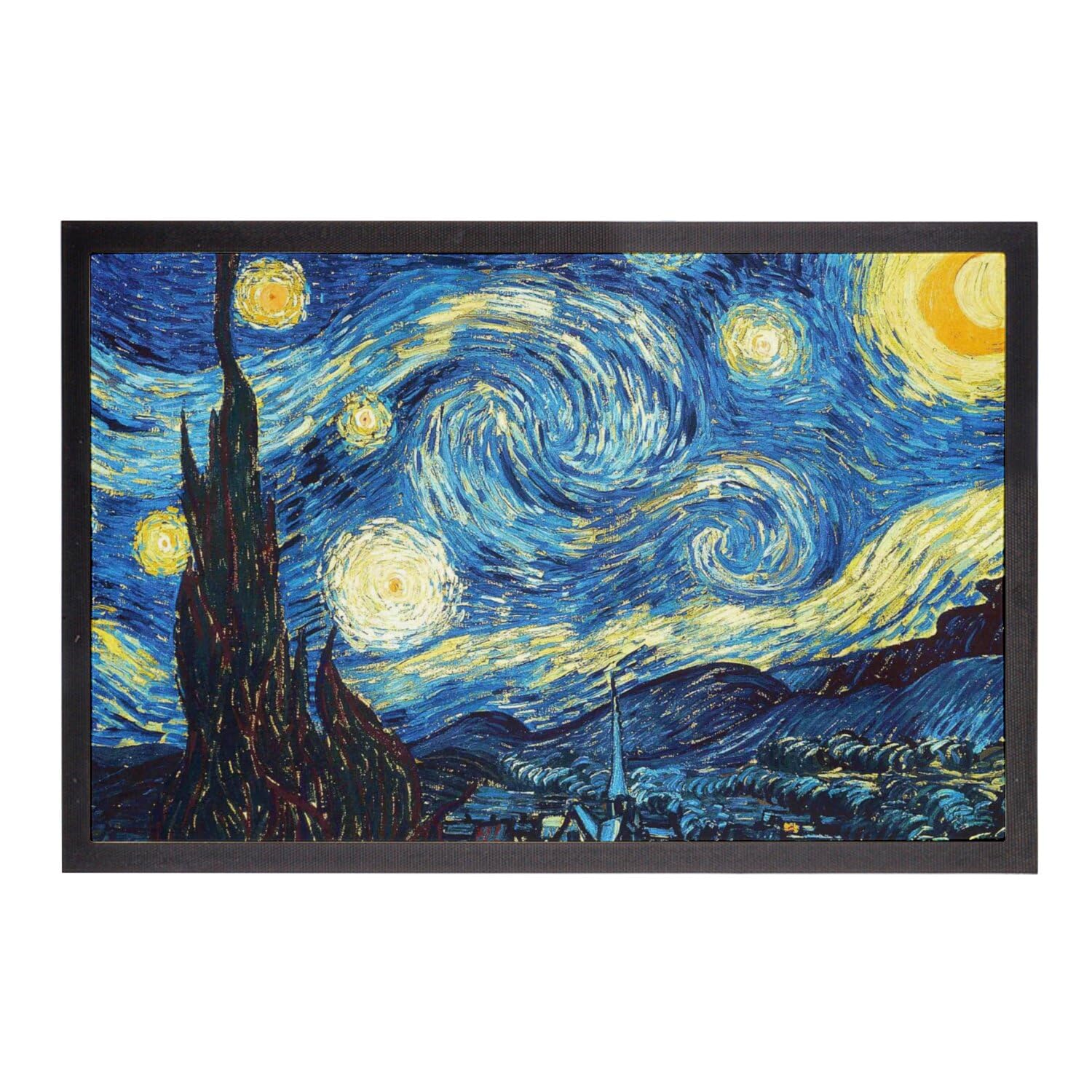 Paillasson d'après Van Gogh Nuit Étoilée tapis décoratif post-impressionnisme de qualité