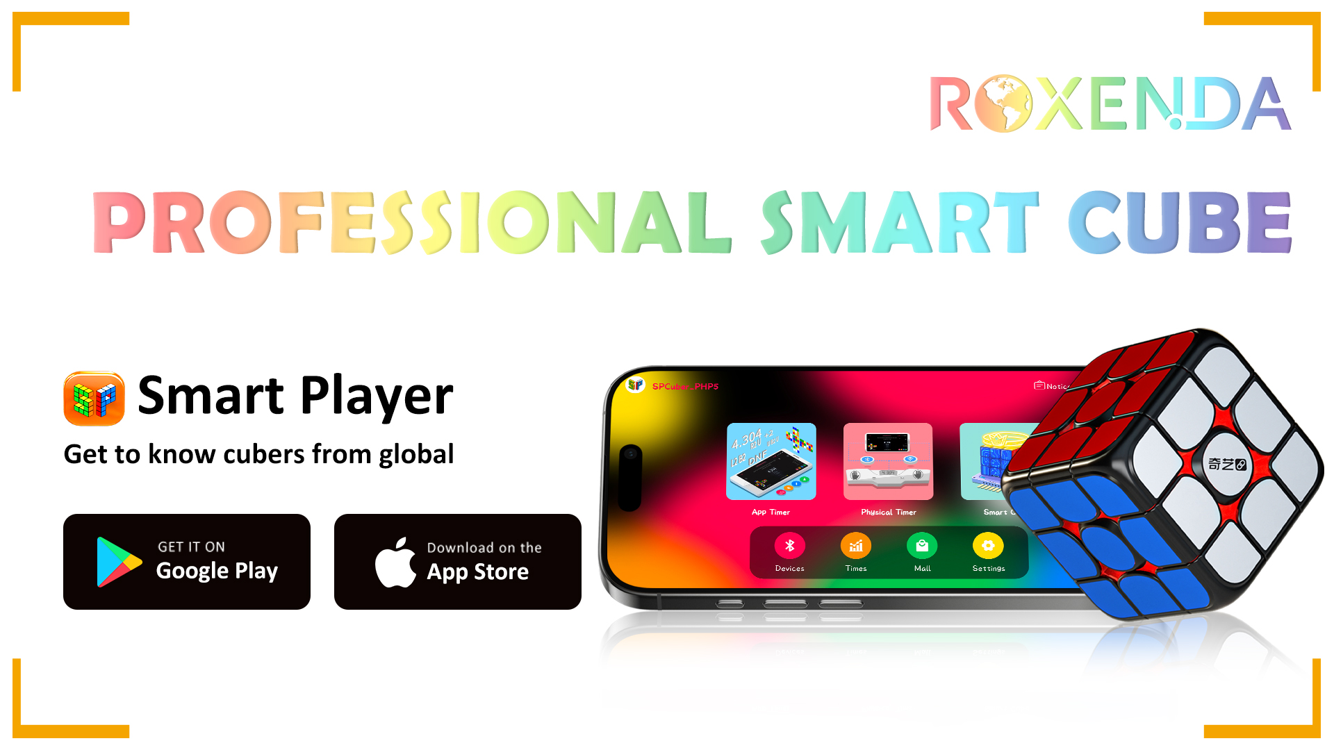 Cube Magique Intelligent Roxenda 3x3 – Speed Cube Connecté Bluetooth, Magnétique, Réglable, Avec Appli D’entraînement - 5