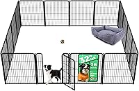Vista 57 de FXW Homeplus Unleashed Corralito para Perros de Interior - Juego Sin Estrés y Seguro, Resistente de 40 Pulgadas 6 Paneles Corralito para Perros Negro