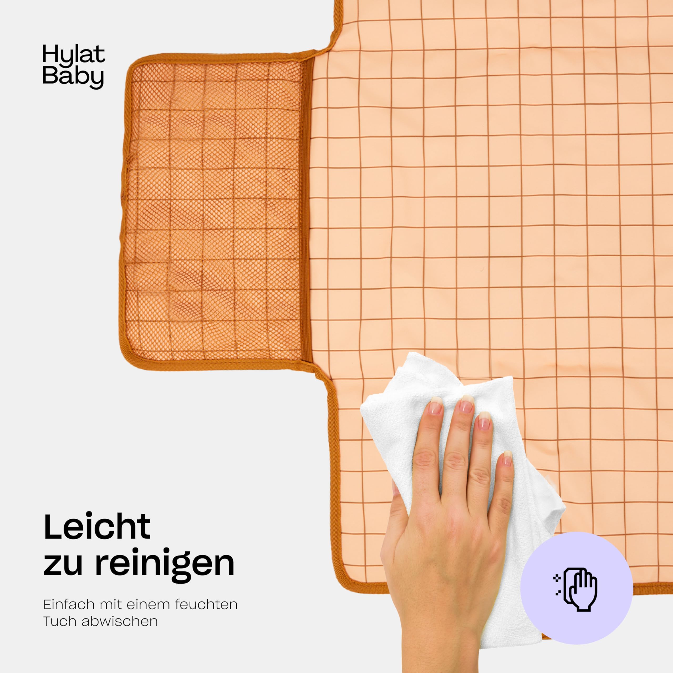 Hylat Baby Wickeltasche mit Wickelunterlage und Baumwolltasche - moderne Tasche für Windeln und Kindersachen – ideal für unterwegs