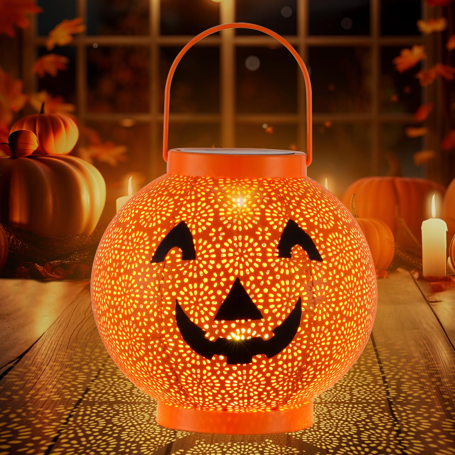 Amazon.com: Halloween Pumpkin Solar Lantern Outdoor Hanging