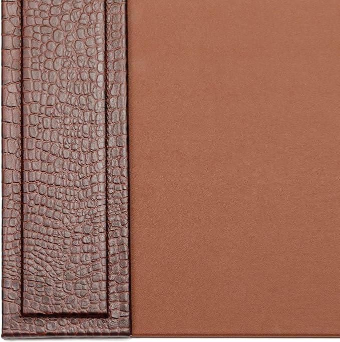 Escritorio de Cuero Crocodile Embossed con Laterales 34x20 Pulgadas miniatura 4