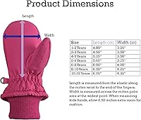 Vista 6 de N'Ice Caps - Manoplas impermeables con Thinsulate, para bebés o niños pequeños, manoplas de nieve, para el invierno, fáciles de poner