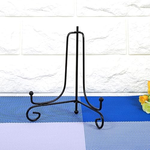 Miniatura 2 de Soporte de exhibición, soporte de exhibición de medallón, 1 pieza de caballete de hierro de 4 a 12 pulgadas, soporte de exhibición clásico para St y