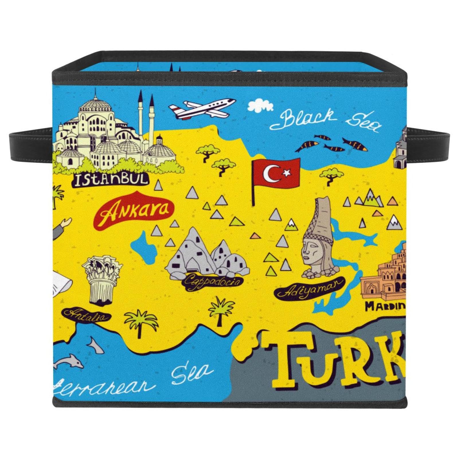 Boîte de rangement jouets et vêtements pour chambre d'enfant et placard style voyage