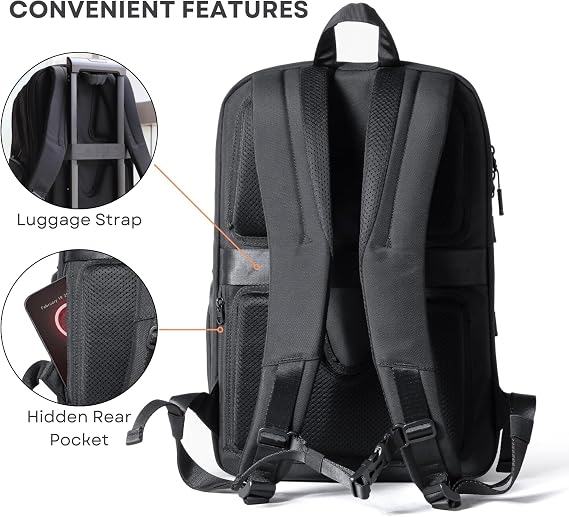 GOOTIUM Laptop Backpack, 15.6 Inch Laptop Compartment, TSA Friendly, 1260D Polyester Water Resistant, Unisex Daypack with Multiple Pockets for Business Travel Commute