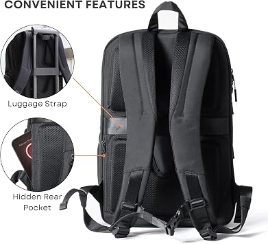 GOOTIUM Laptop Backpack, 15.6 Inch Laptop Compartment, TSA Friendly, 1260D Polyester Water Resistant, Unisex Daypack with Multiple Pockets for Business Travel Commute