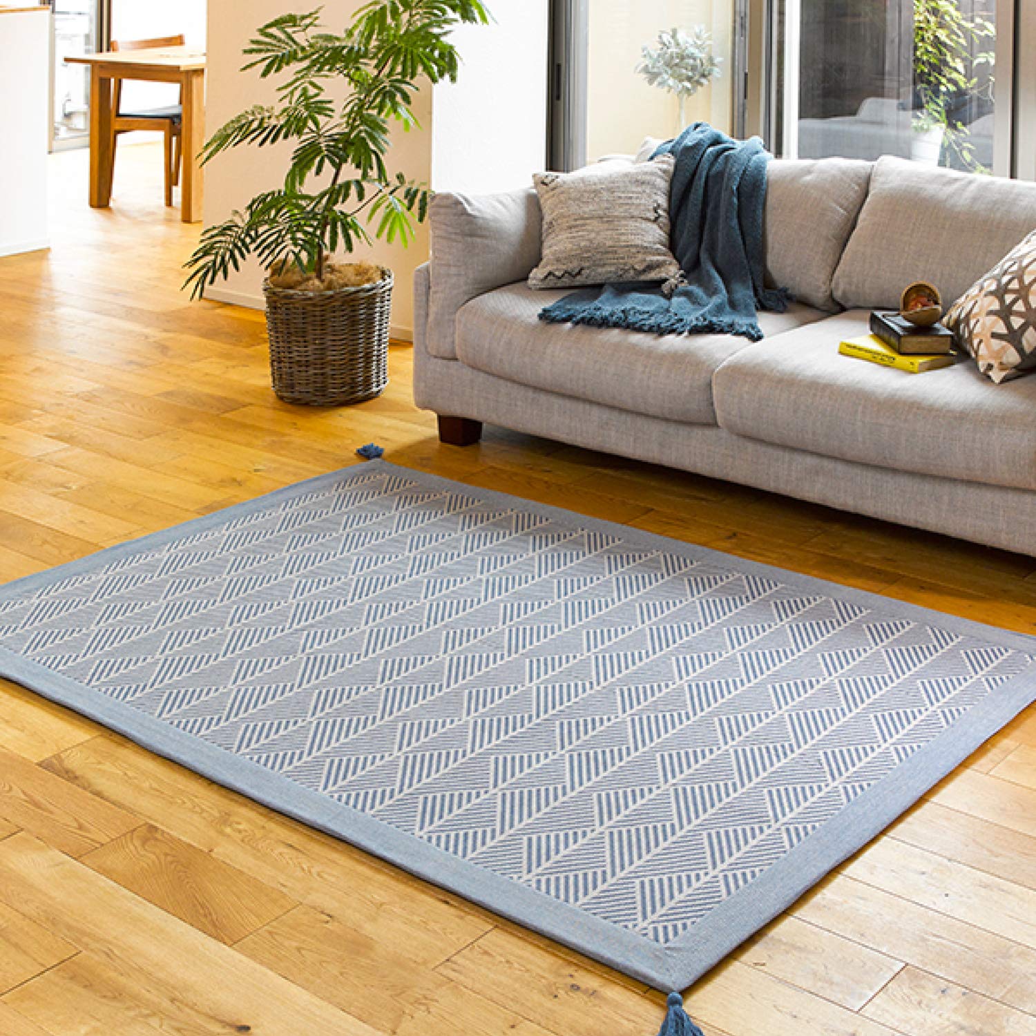 萩原 ラグ ボンディングラグ ネイビー 約130X185cm 「クラック」 洗濯 Amazon｜萩原 ラグ ボンディングラグ ネイビー 約130X185cm 「クラック
