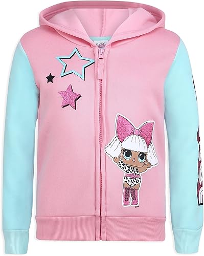 L.O.L. Surprise! MGA Diva - Sudadera con capucha y cremallera para niñas pequeñas y grandes MGA Entertainment, sudadera con capucha rosa