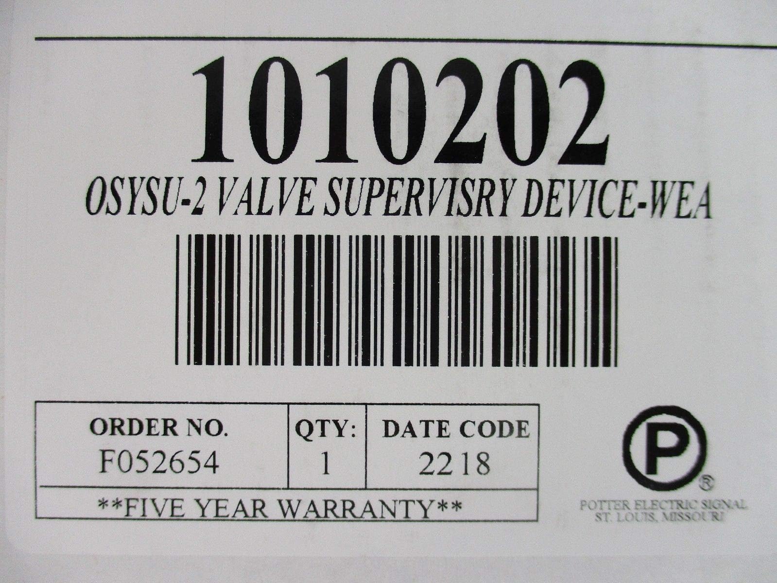 Potter OSYSU-2 - Outside Screw & Yoke Supervisory Switch (Double switch)