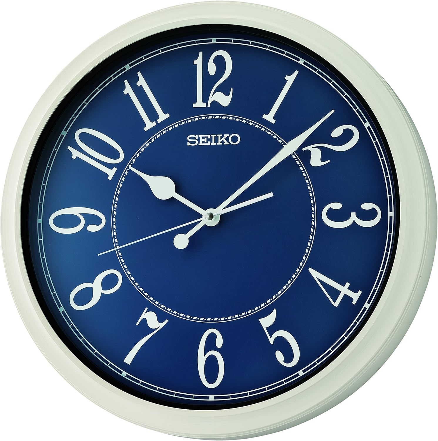 SEIKO 16 Inch Cottage Wall Clock, Blue