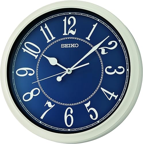 Seiko Reloj de pared Cottage de 16 pulgadas, azul