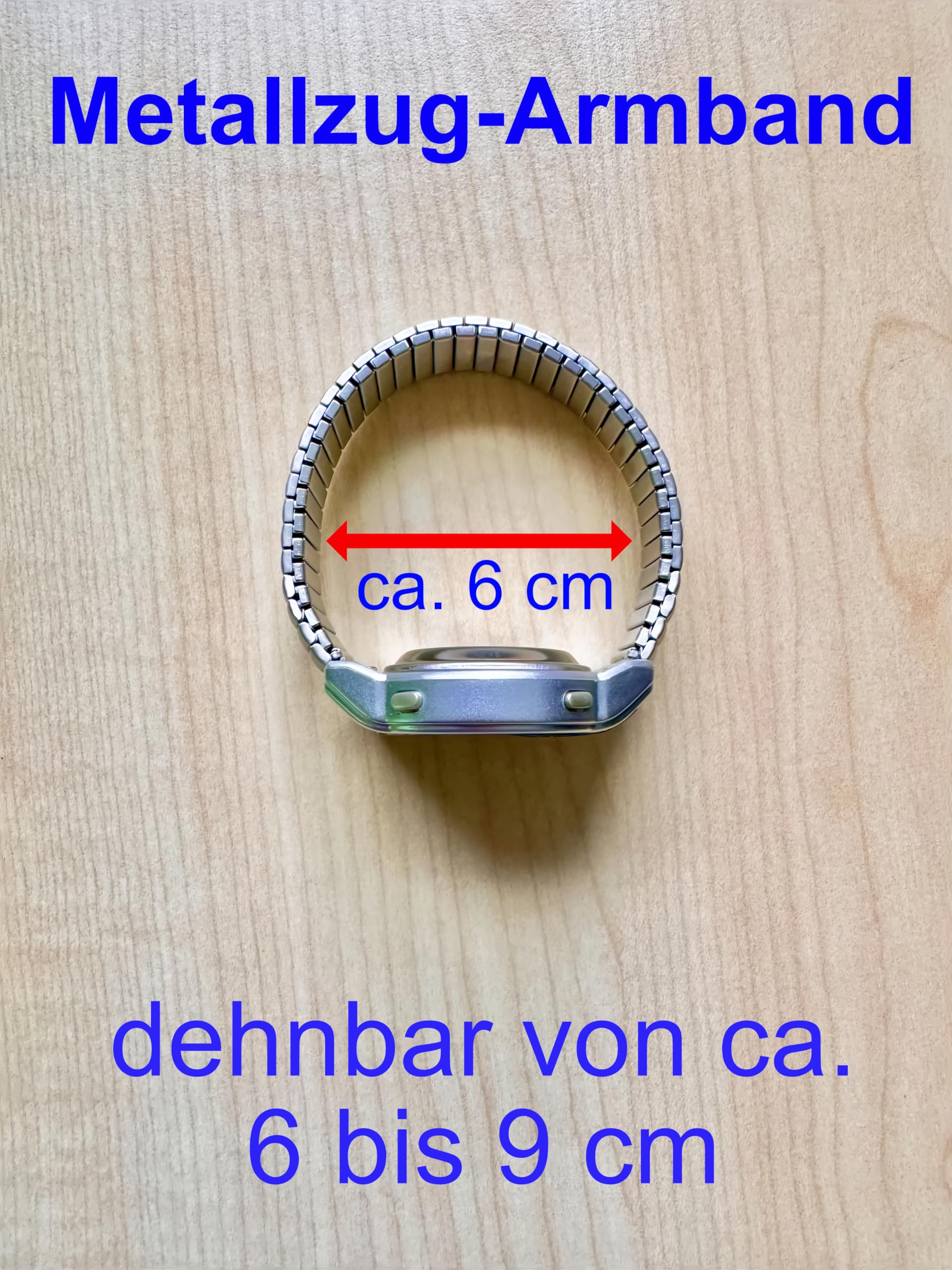 Orologio da polso parlante professionale con cinturino in metallo, orologio per ciechi, sveglia, voce, visualizzazione dell’ora, con pulsante per ipovedenti
