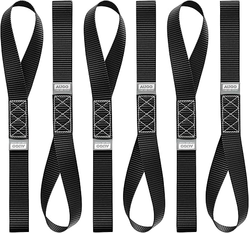 Miniatura 15 de AUGO Correas de amarre suaves – capacidad de carga de 1,500 libras y resistencia a la rotura de 4,500 libras – paquete de 6 – bucles para asegurar
