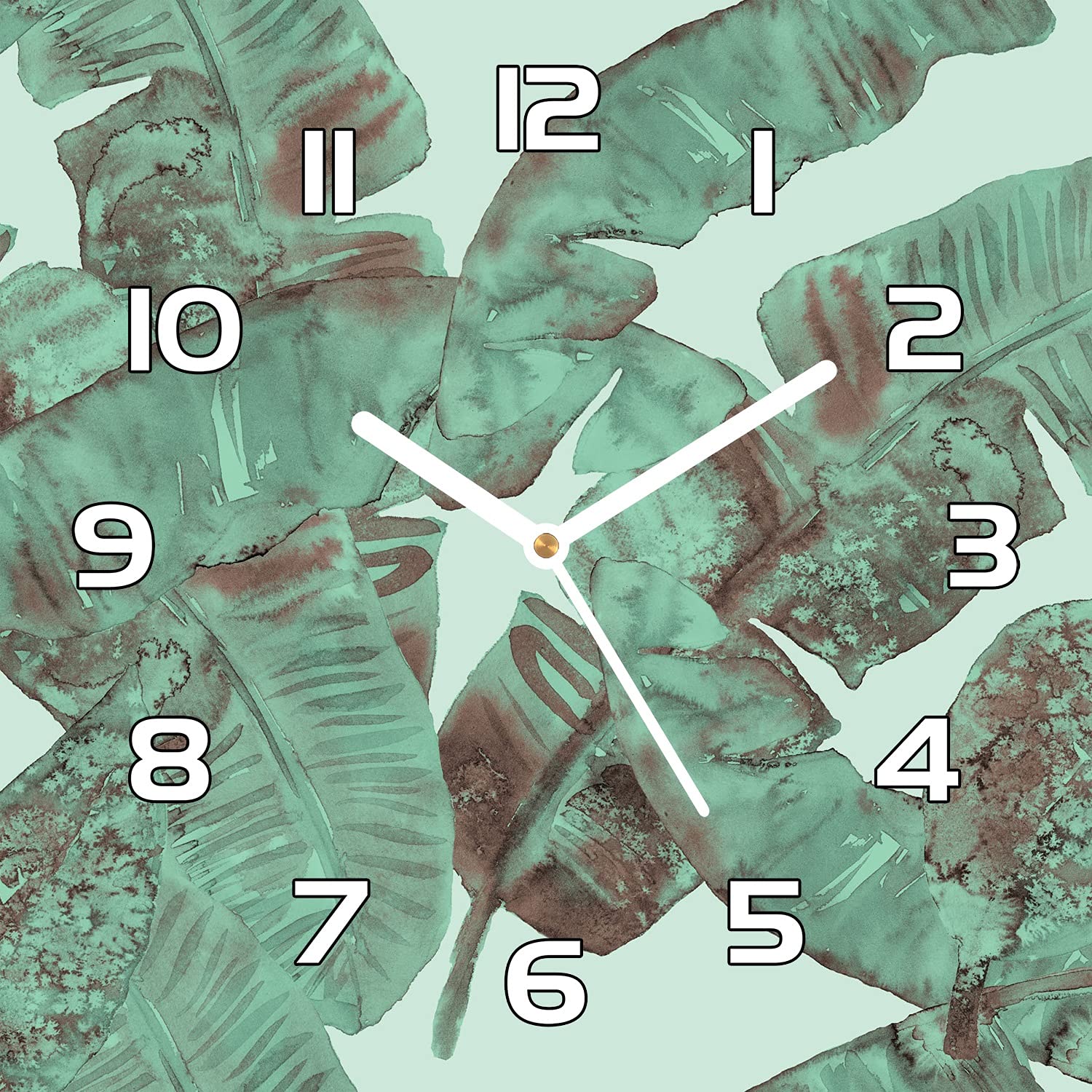 Horloge Murale Cuisine Verre Sécurité 30x30 Impression Moderne Durable