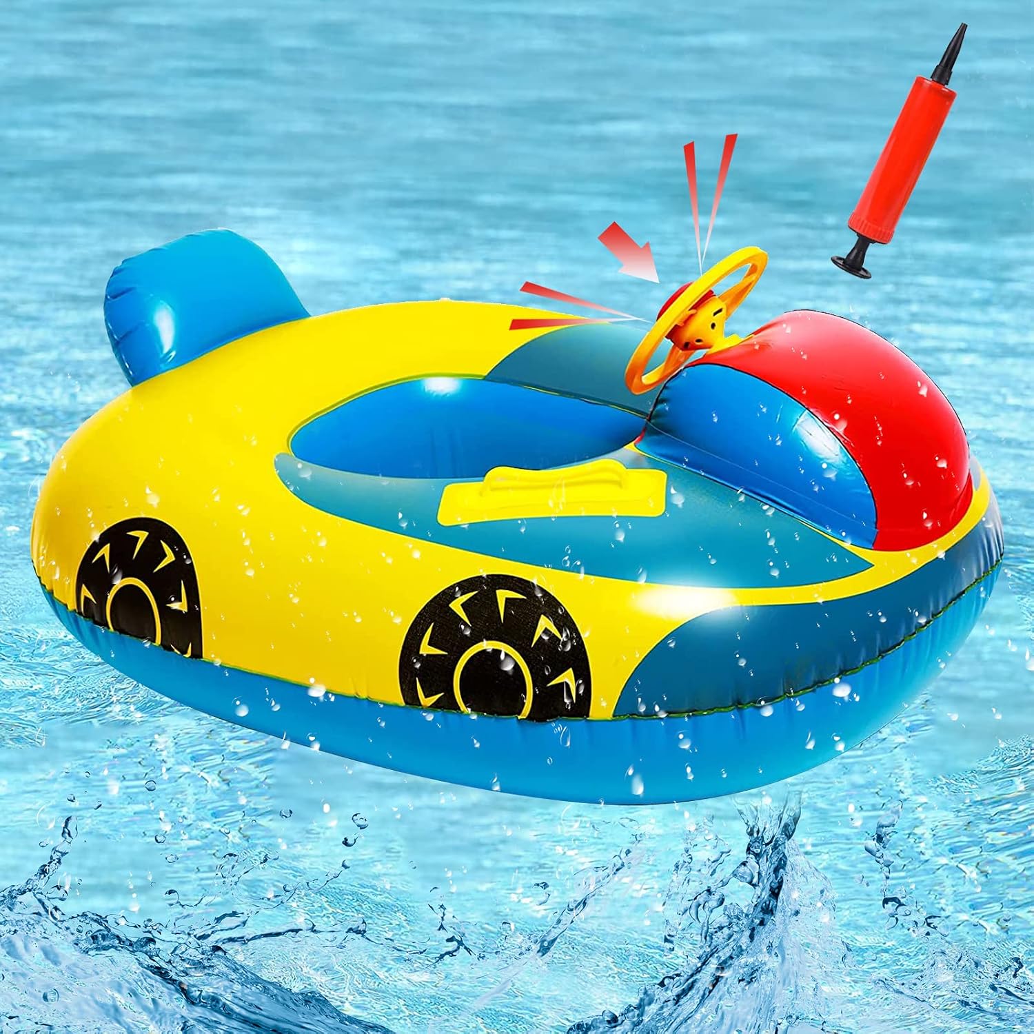 aufblasbares spielzeug pool Automobil Schwimmring,Baby Schwimmhilfe mit Lenkrad-Griff,Schwimmreifen