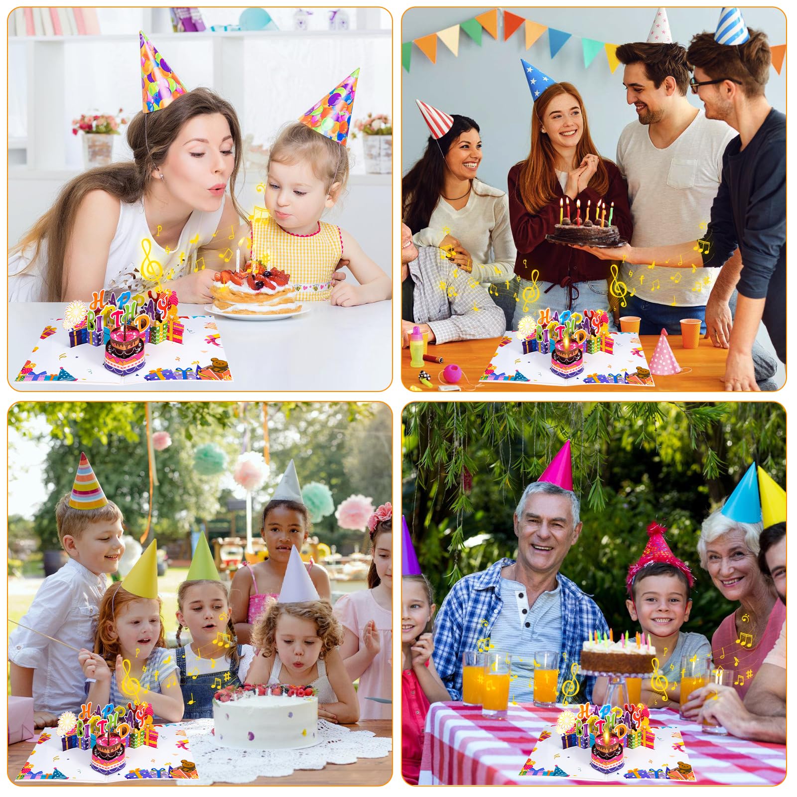 3D-PopUp-Geburtstagskarten, 1–100 Jahre, blasbares LED-Licht, Kerze, Kuchen, Musik, Happy Birthday Karte, Postkarten, Grußkarten, Geschenkideen für Frauen, Männer, Mutter, Ehefrau, Ehemann,