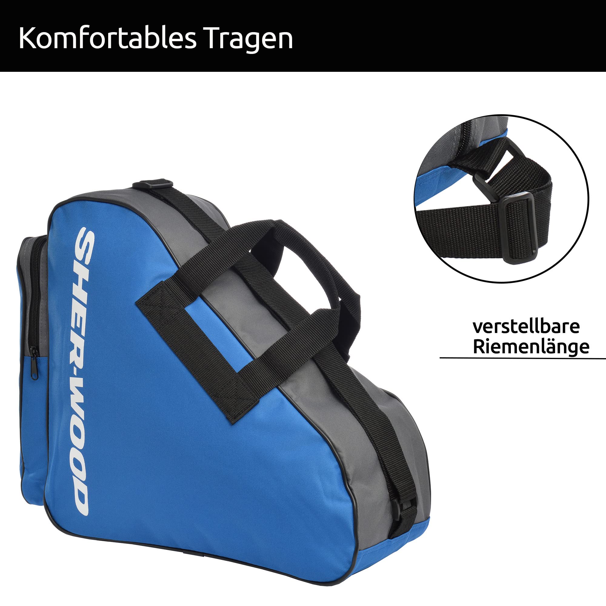 Sherwood Borsa per Pattini, Unisex, 36 x 16 cm, Colore: Blu Navy