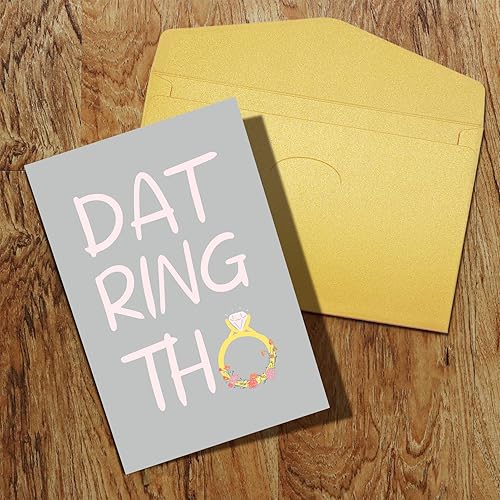 Miniatura 7 de Tarjeta divertida de boda y compromiso, tarjeta de anillo de compromiso, tarjeta de felicitación de compromiso, sin embargo, anillo de fecha