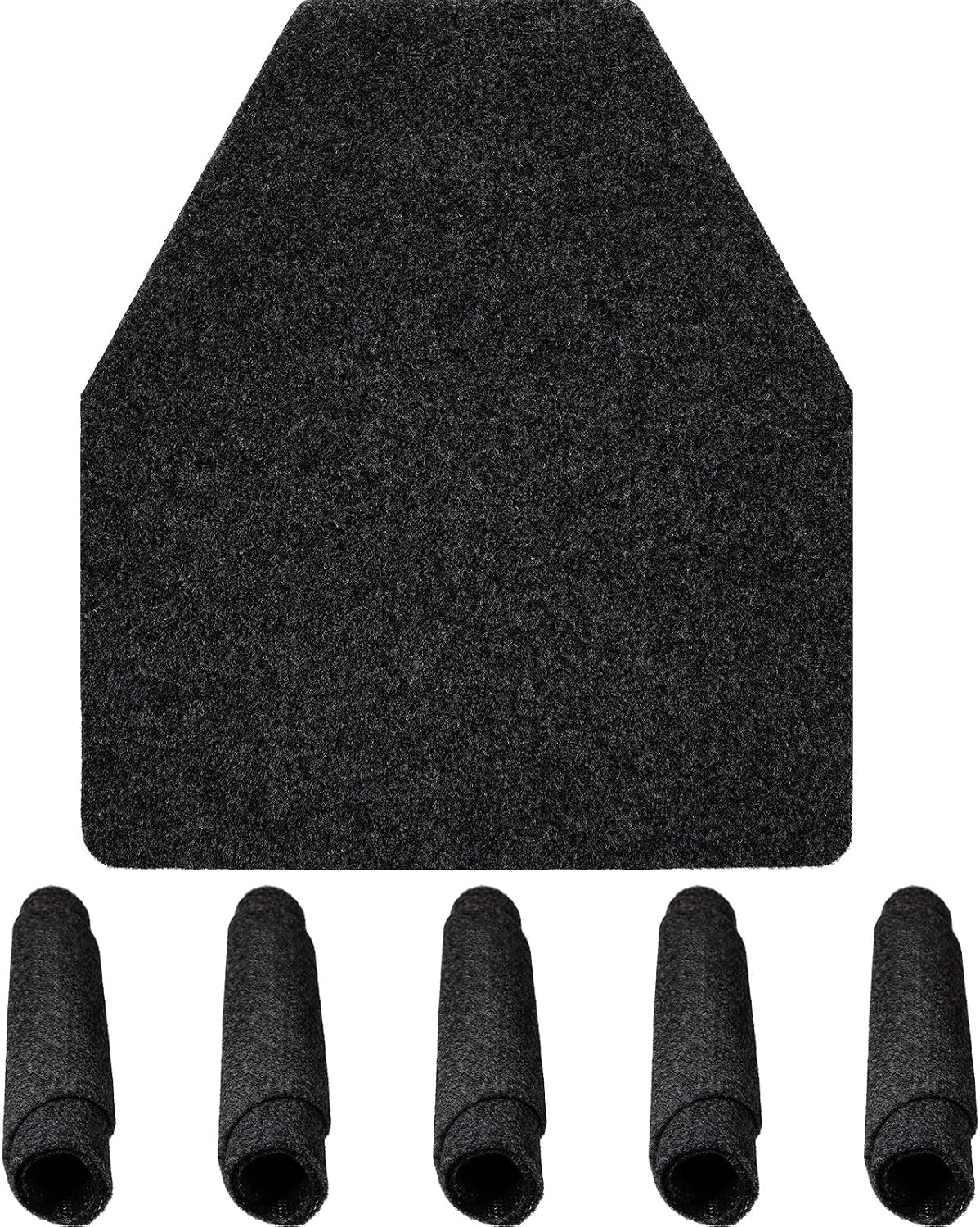 Nuanchu 6 Pack Urinal Mats for Men, Non-Slip Urinal Floor Mats for Commercial Use, Highly Absorbent, Bathroom Floor Pads for Men's Restroom (Black)