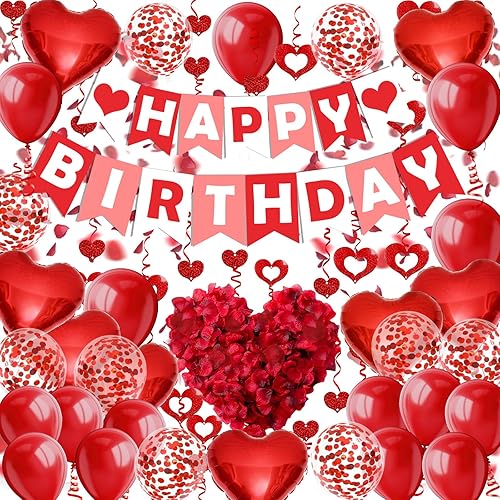 Miniatura 10 de Cartel de feliz cumpleaños con bandera de papel colorido banderines de papel circular, guirnalda de confeti, serpentinas, bola de panal