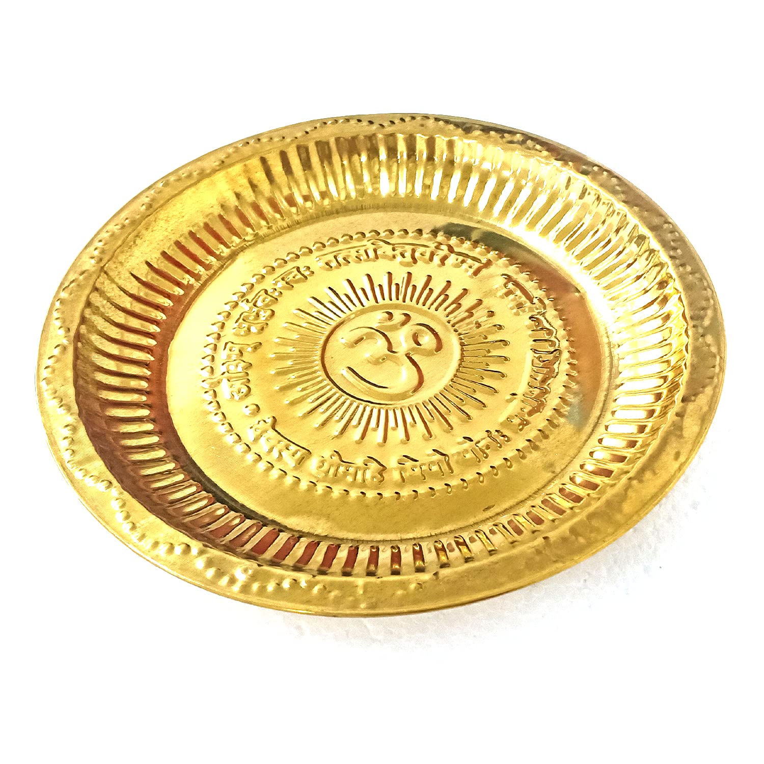 Buy Brass Pooja Thali Brass Pooja Plate Brass Aarti Thali Gayatri