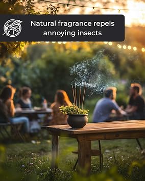 Incensera Incense Sticks – 100 Natural Scented Sticks in Lemongrass, Mint, Geranium, Clove & Cinnamon – Long Burning Incense for Meditation, Yoga, Relaxation & Home Fragrance