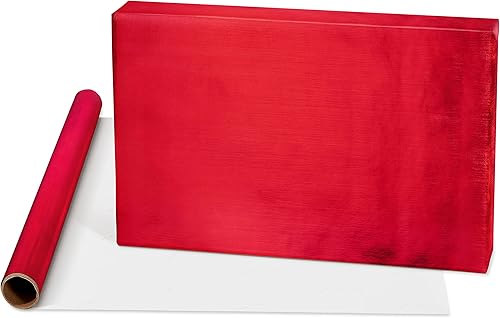 Miniatura 8 de Papyrus Paquete de papel de regalo (cuadros rojos y pinos) para Navidad, Hanukkah, Kwanzaa y todas las fiestas (2 rollos)