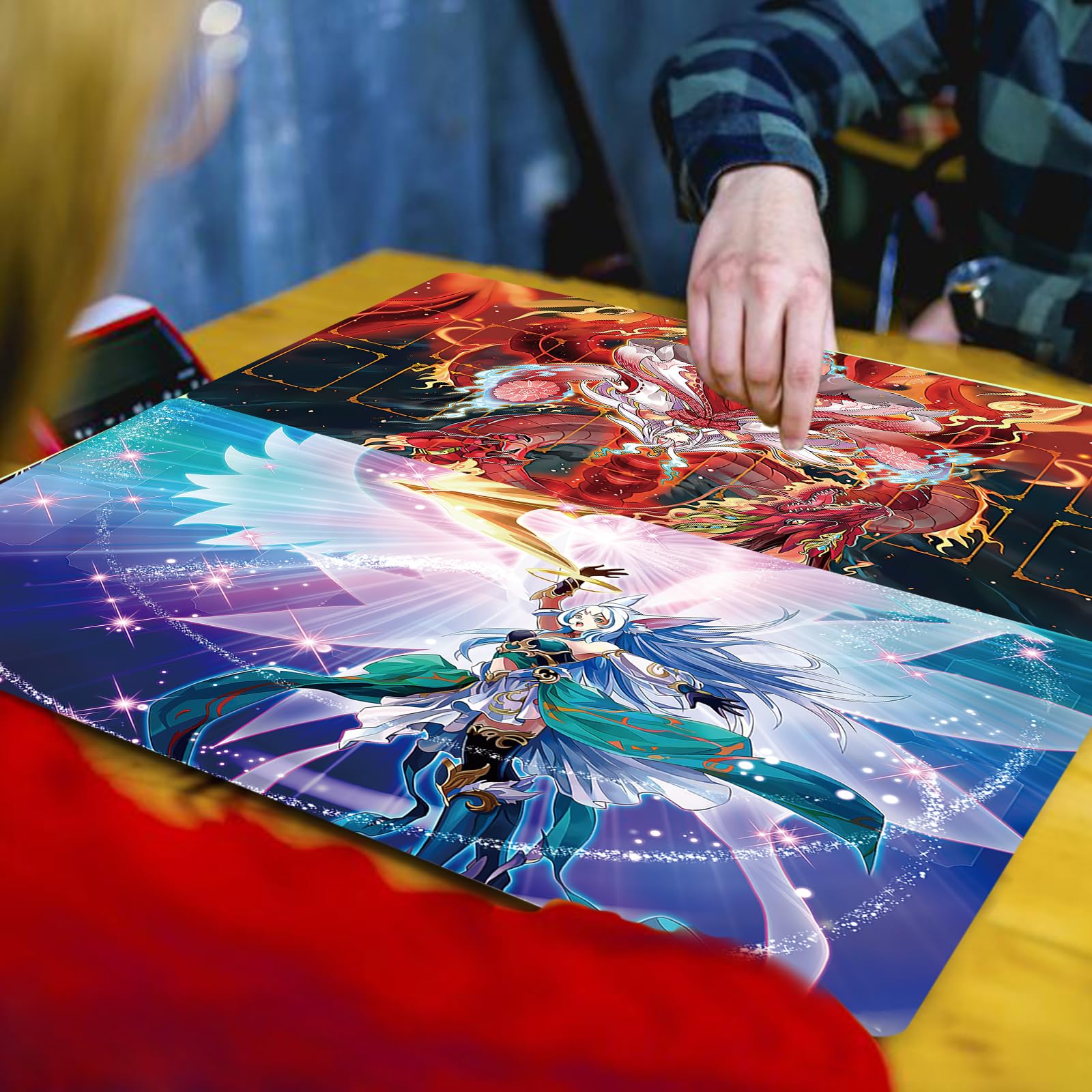Alfombrilla De Juego Antideslizante Para 2 Jugadores – Superficie Impermeable De 60x60cm Para Cartas, Dados Y Torneos