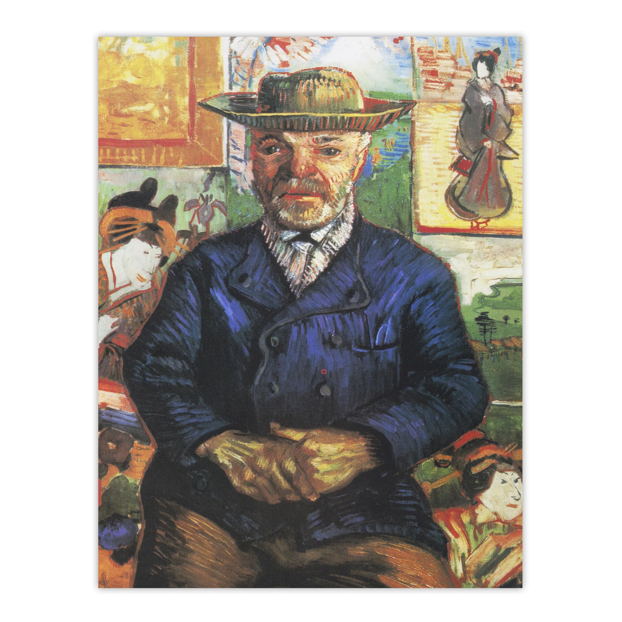 Artery8 Portrait of Pere Tanguy Unframed Wall Art Print Poster 12X16 Artwork By Van Gogh : Bold Expressionist Portrait Perfect For Study Or Hallway Celebrating Creativity Colour And Style