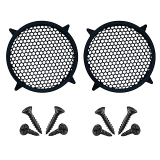 10 INCH Speaker Grills with Screws, Set of 2, Black (10 INCH)