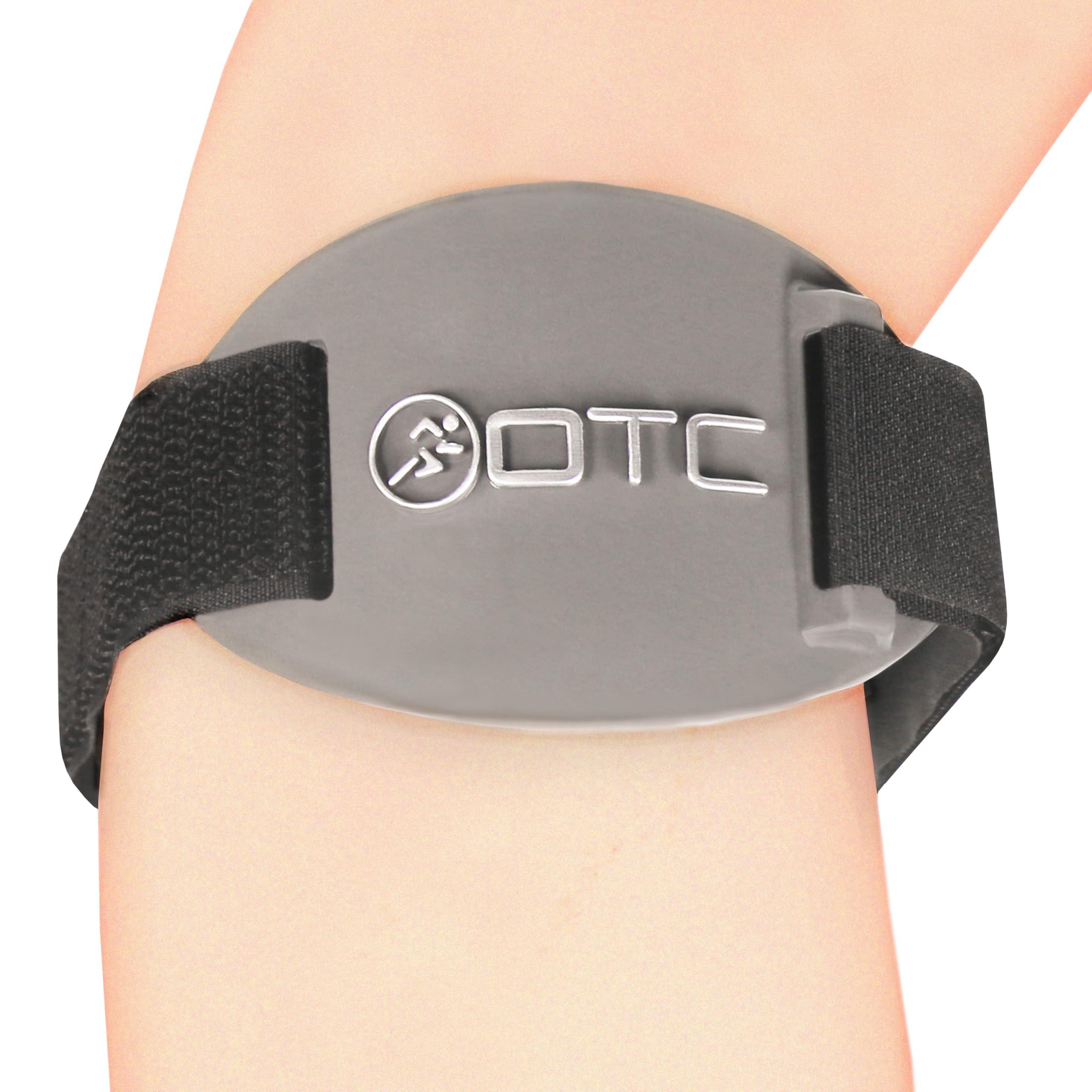 OTC Forearm Compression Strap for Tennis Elbow, Golfers Elbow, Recovery, Graphite Color, Adjustable/Universal