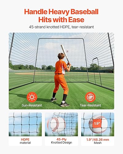 Miniatura 4 de VEVOR Baseball Batting Cage,193539 FT Carbon Steel Freestanding Portable Batting Cage,Baseball & Softball Hitting Cages for Solo or Team Training,