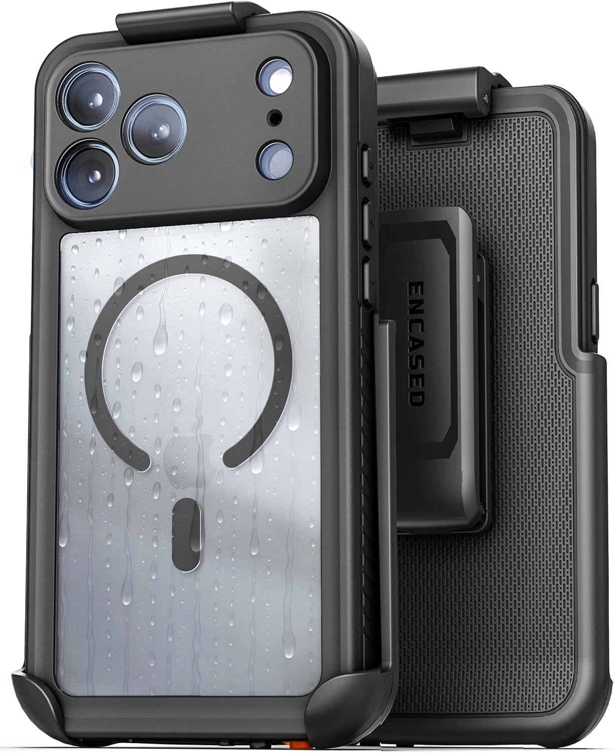 Encased Waterproof Case for iPhone 17 Pro Max with Belt Clip (IP-68) Full-Body Military Grade Protection with Camera Control Button and Port Covers, Compatible with MagSafe